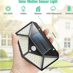 100 LED Solar Motion Light Solar Charging Induction Wall Lamp