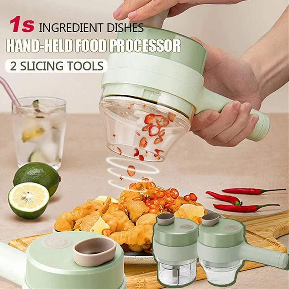 4 in 1 Portable Electric Vegetable Cutter Set