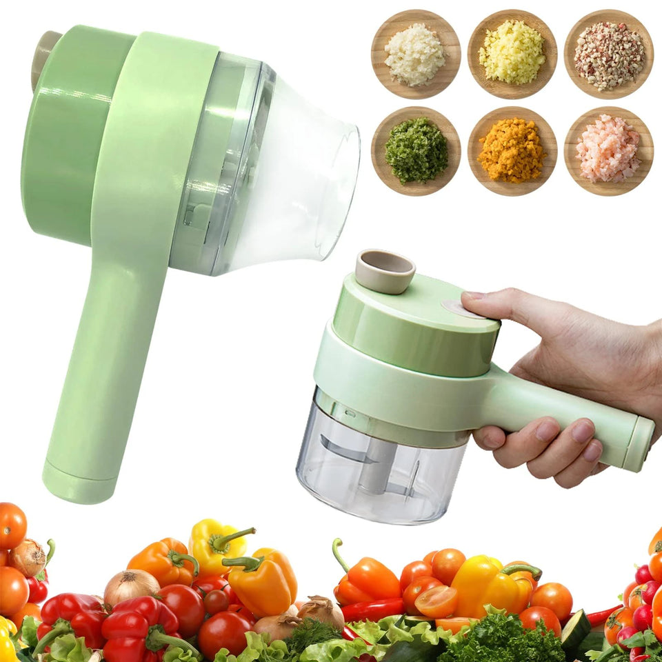 4 in 1 Portable Electric Vegetable Cutter Set