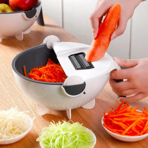 Wet Basket Vegetable Cutter With Drain Magic Rotate Safety