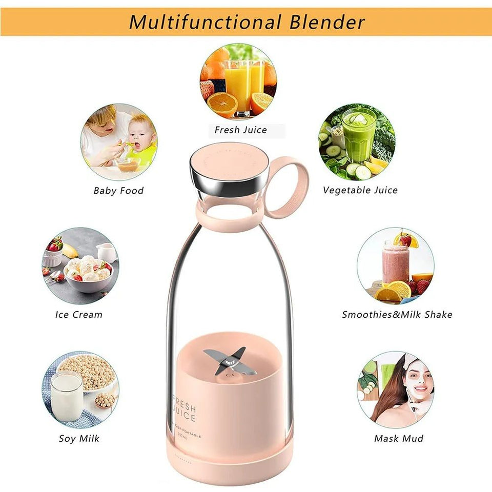 Portable and Electric Blender Bottle Juicer for Shakes and Smoothies