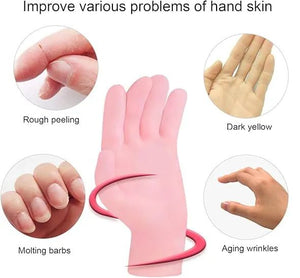 (1 Pair) Gel Gloves Moisturizing Whitening Exfoliating Smooth Beauty Hand Care Silicone Hand Glove