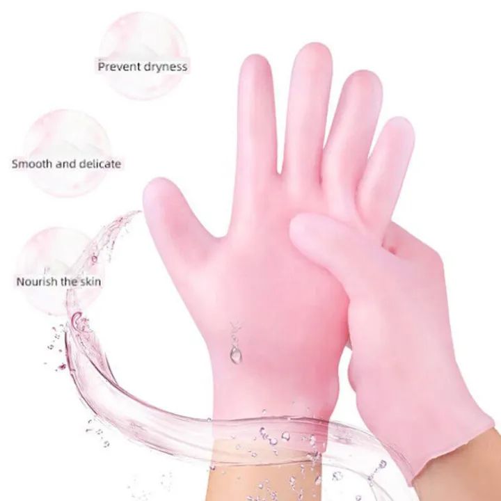 (1 Pair) Gel Gloves Moisturizing Whitening Exfoliating Smooth Beauty Hand Care Silicone Hand Glove